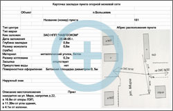 Карточка закладки геодезического пункта опорной межевой сети Карачаево-Черкесской республики, выполненной нашими специалистами