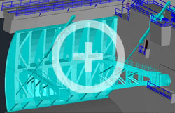 Построенная по результатам лазерного сканирования трехмерная модель одного из затворов плотины Майнской ГЭС