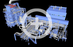 Трехмерная модель технологической установки Московского НПЗ, созданная по данным 3D лазерного сканирования