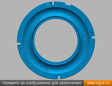 3D модель поверхности боковины штампа для выпуска шин в формате STL, полученная по данным 3D сканирования для целей реверс-инжиниринг