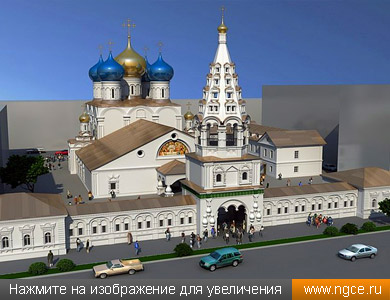 3D модель комплекса зданий церкви Рождества Пресвятой Богородицы, построенная по архивным материалам