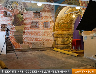 3D лазерное сканирование и фотографирование фресок и настенной живописи в храме для целей реставрации