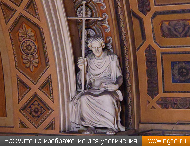 Одна из скульптур в Троицком соборе Александро-Невской лавры, 3D обмеры которых мы произвели для целей реставрации