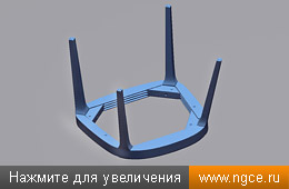 3D модель основы стула в формате STL, полученная в результате 3D сканирования для целей реверс-инжиниринга