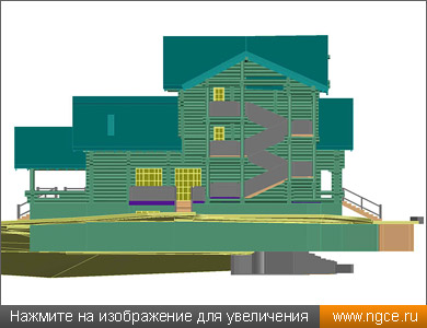 Обмерная модель фасадов гостиницы в формате DWG, построенная по данным обмеров для реконструкции и ремонта