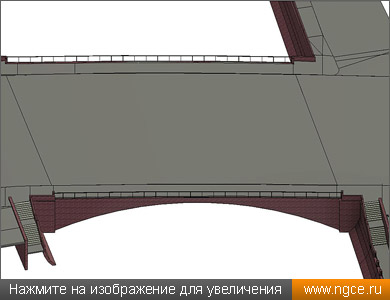 Точная обмерная 3D модель моста и части улицы в формате Revit, построенная по данным лазерного сканирования
