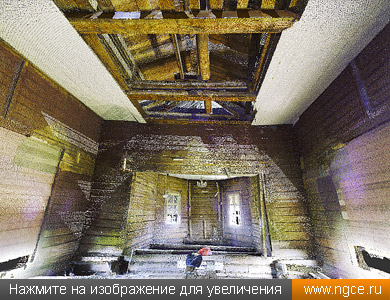 Точечная обмерная 3D модель интерьеров Петропавловской церкви, полученная по данным лазерного сканирования