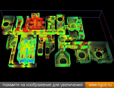 Точечная 3D модель помещений в доме усадьбы Шервудов в Москве, полученная по данным лазерного сканирования для целей подготовки проекта реконструкции и ремонта