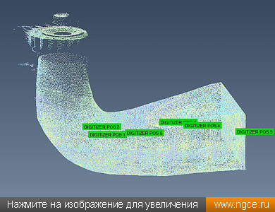 Общий вид сшитого облака точек лазерного сканирования водоотводящего тракта гидроагрегата Белореченской ГЭС