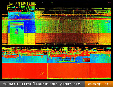 Облако точек технических коридоров 1 и -1 этажей торгово-развлекательного центра, полученное по данным обмеров