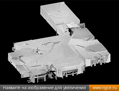 Точечная модель квартиры в ЖК «Шуваловский» с отрезанной нижней частью для целей 3D моделирования потолка