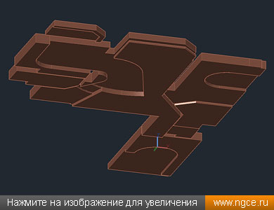 3D модель многоуровневого потолка квартиры в ЖК «Шуваловский», построенная по данным лазерного сканирования