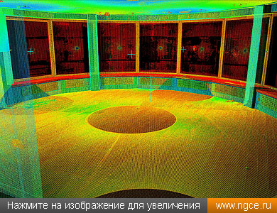 Фрагмент точечной 3D модели квартиры в Москве, созданной по данным обмеров методом лазерного сканирования