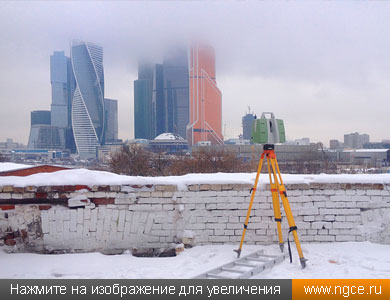 3D сканирование кровли корпусов Бадаевского завода было выполнено только после того, как она была очищена от снега