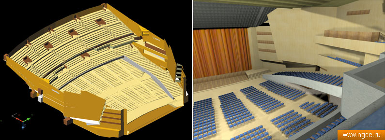 3D модель Концертного зала Государственного Кремлевского дворца, созданная по данным лазерного сканирования