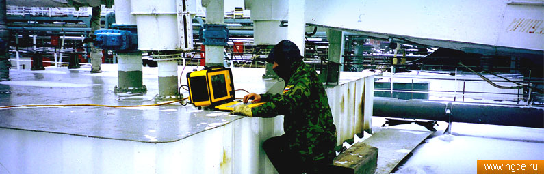 Выполнение лазерного сканирования резервуара нефтеналивного судна