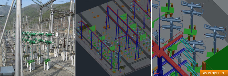 «НГКИ»: Лазерное сканирование и 3D моделирование ОРУ на Саяно-Шушенской ГЭС (500 кВ)