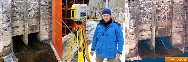 «НГКИ»: Лазерное сканирование и трехмерное моделирование голов устоев шлюзов Беломорско-Балтийского канала
