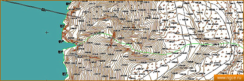 «НГКИ»: Фрагмент топографического плана горной местности
