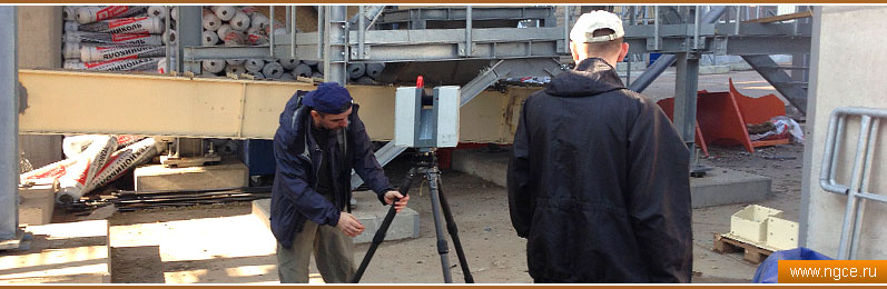 Установка лазерного сканера для проведения съемки для целей выверки и юстировки промышленного оборудования
