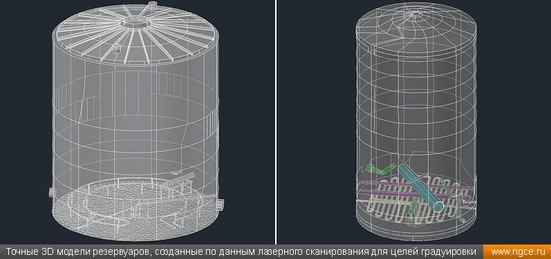 Точные 3D модели резервуаров, созданные по данным лазерного сканирования для целей градуировки