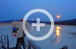 Съёмка на крыше резервуара РВСПК-100000 выполняется методом 3D лазерного сканирования для целей градуировки