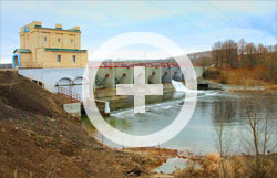 Полностью восстановленная и реконструированная Лыковская ГЭС в день её запуска в работу — 13 ноября 2015 года