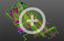 Общий вид исполнительной 3D модели одного из производственных корпусов в программной среде Trimble RealWorks