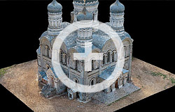 Точечная исполнительная 3D модель Успенского собора, полученная по данным лазерного сканирования и аэросъёмки
