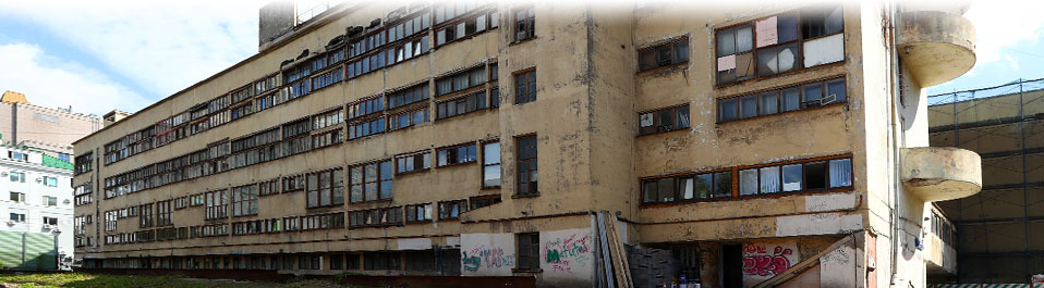 Обмеры здания Наркомфина в Москве методом лазерного сканирования и подготовка обмерных чертежей для целей реставрации