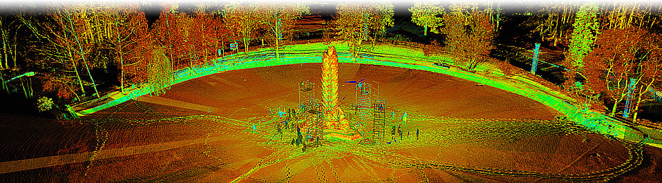 3D сканирование, обмерные работы, построение фотореалистичной модели и подготовка обмерных чертежей фонтана «Золотой колос»