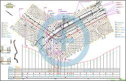 Топографический план участка трубопровода в масштабе 1:500