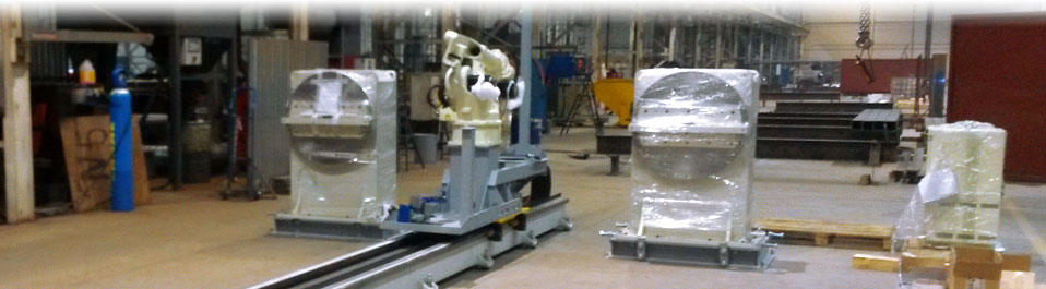 Выверка и юстировка позиционеров роботизированного сварочного комплекса на заводе металлических конструкций
