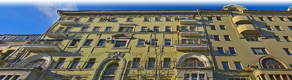 3D обмеры фасадов здания на Садовой-Кудринской улице в Москве методом лазерного сканирования и подготовка обмерных чертежей