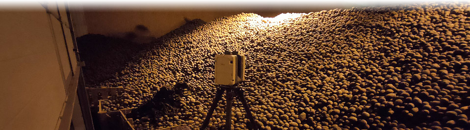 Определение объёмов хранения картофеля на складах в Нижегородской области методом лазерного сканирования для целей аудита