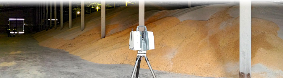 Измерение объёмов хранения зерна на складах методом лазерного сканирования в Самарской области